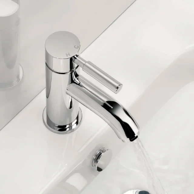 Crosswater Fusion Basin Monobloc With Click Clack Waste Deck Mounted Chrome detail view - Image 2