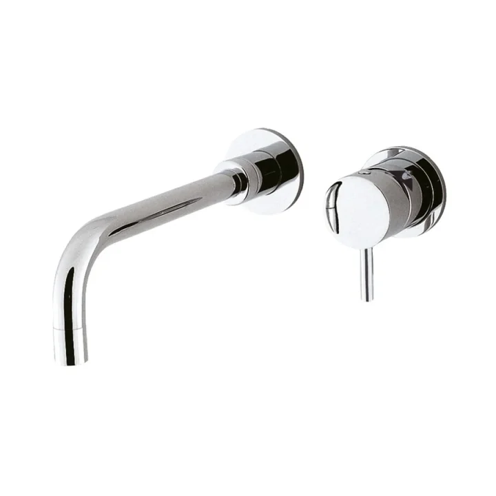 Crosswater Kai Lever Basin 2 Hole Set Wall Mounted Chrome detail view - Image 2