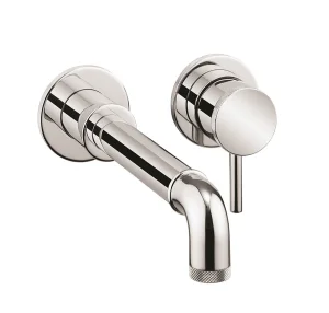 Crosswater Mpro Industrial 2 Hole Wall Mounted Basin Set Chrome