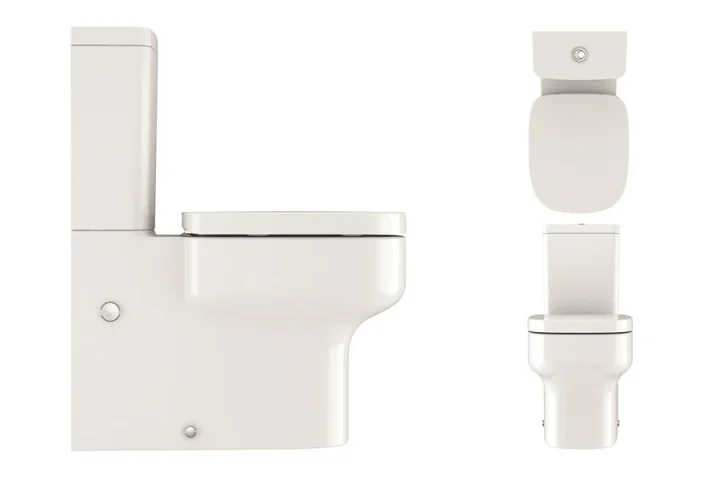 Crosswater Kai S Soft Close Thin Toilet Seat White detail view - Image 5