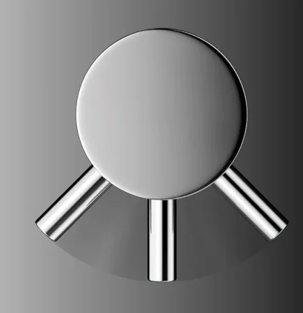 Crosswater Mpro Basin 3 Hole Set Deck Mounted Chrome detail view - Image 4