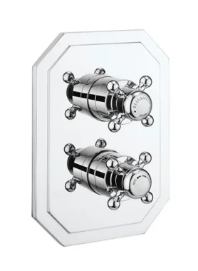 Crosswater Crossbox Belgravia 1 Outlet Trim & Levers Chrome product image - Image 1