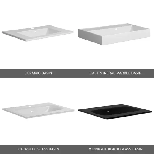 Crosswater Glide Basin Glass 1000 1th Ice White detail view - Image 2