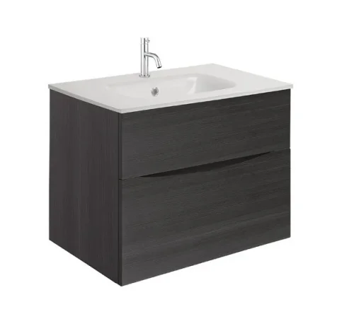 Crosswater Glide Ii 2 Drawer Basin Unit 700 Steelwood detail view - Image 6