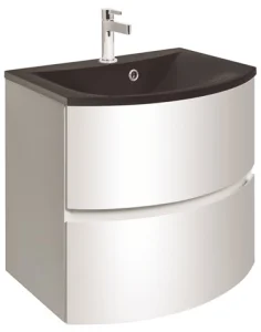 Crosswater Svelte Basin Unit 600 White Gloss