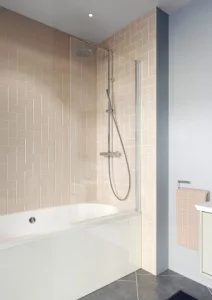 Crosswater Clear 6 Hinged Bath Screen 800 Silver
