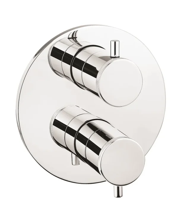 Crosswater Crossbox Mpro Industrial 2 Outlet Trim & Levers Chrome product image - Image 1