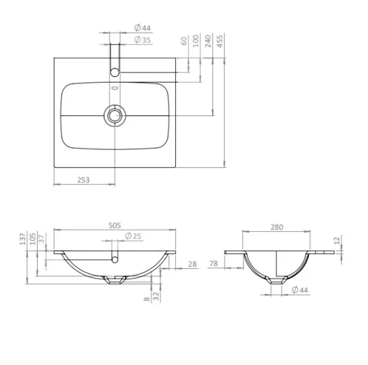 Crosswater Glide Ii Basin Glass 500 1th Ice White detail view - Image 3