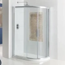 Eastbrook Corniche Easy Clean Offset Quad 1000x800 Chrome product image - Image 1