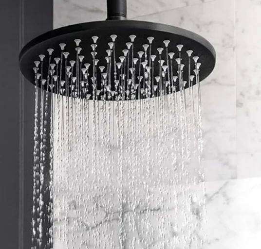 Crosswater Ceiling Shower Arm 200mm Matt Black detail view - Image 2