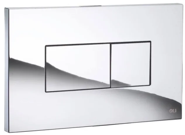 Oli Karisma Pneumatic Dual Flush Plate Chrome RT detail view - Image 2