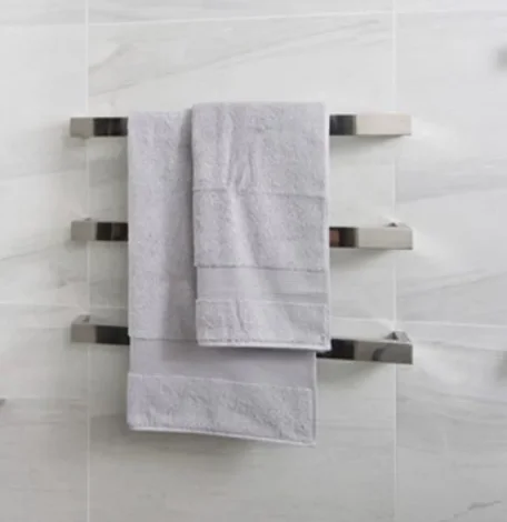 Thermosphere 12v Heated Towel Bar Double Square 632mm Diamond Polished product image - Image 1