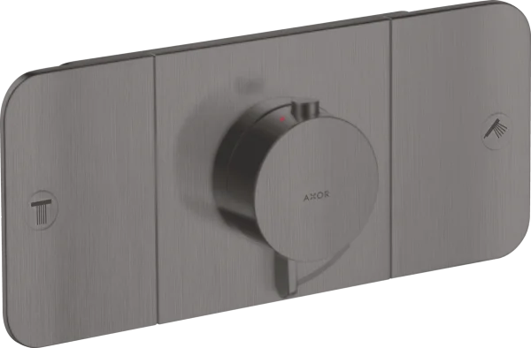 Axor One Thermostatic Module For Concealed Installation For 2 Outlets Brushed Black Chrome