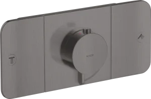Axor One Thermostatic Module For Concealed Installation For 2 Outlets Brushed Black Chrome