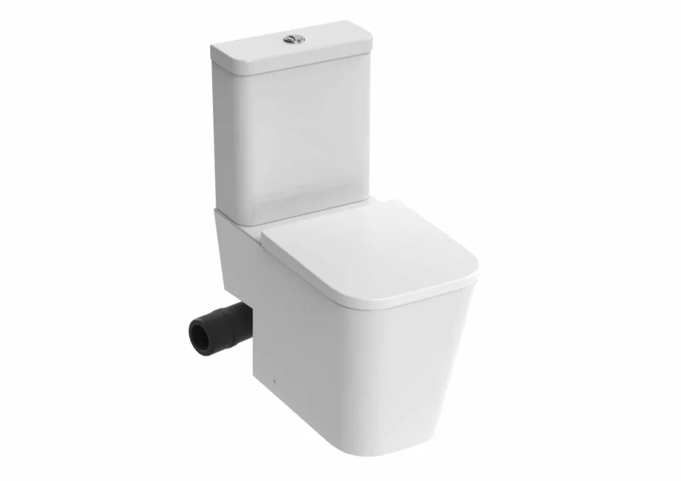 Saneux Matteo Close Coupled Left Hand Soil Exit Wc Pan - Rimless product image - Image 1