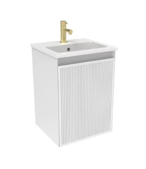 Saneux Monument 40cm 1 Door Wall Mounted Unit - Matte White