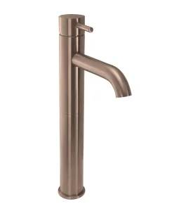 Just Taps Vos Tall Single Lever Basin Mixer Tap Brushed Bronze