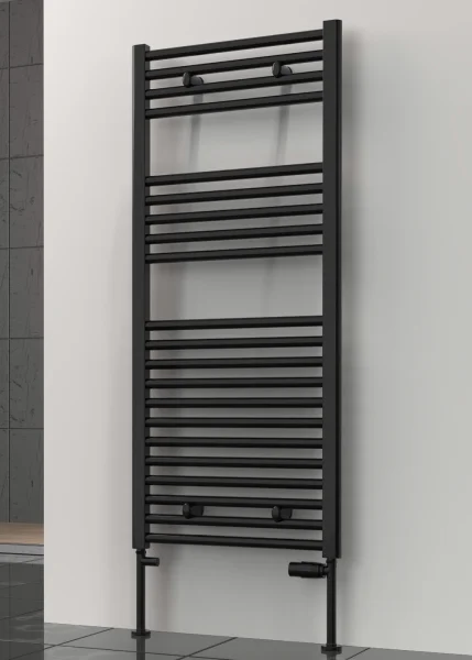 Reina Diva 600 X 1200 Towel Radiator Black Flat