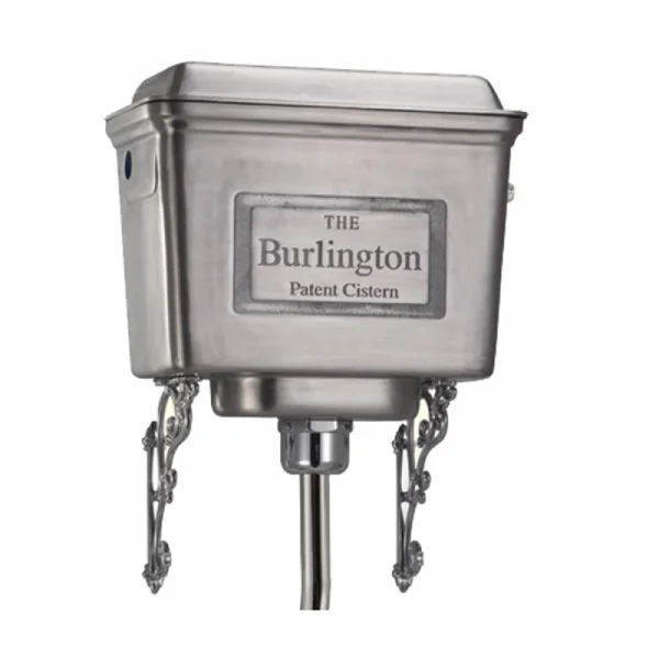 Burlington Brushed Aluminium High Level Cistern Including Cistern Fittings
