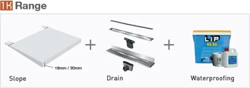 Unidrain 2250mm X 1200mm 1k Unislope Kit (custom Solution Finish) product image - Image 1