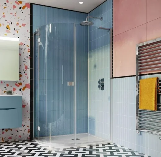 Crosswater Design 8 Quadrant Single Door 8mm Shower Enclosure 800 x 800mm Silver (Version 2) product image - Image 1