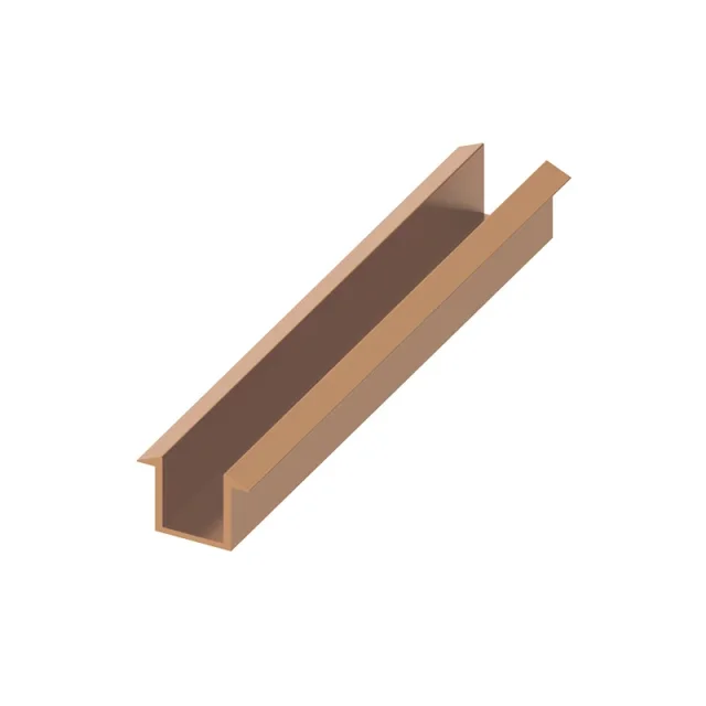 Abacus Glass Recessed Channel -10mm Bronze - 1200mm product image - Image 1