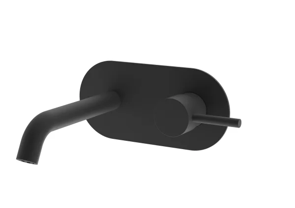 Saneux Cos Wall Mounted Basin Mixer - Matte Black