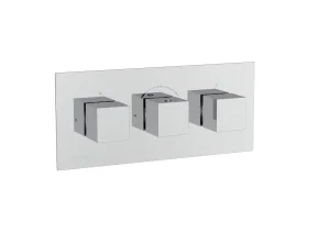 Saneux Tooga 3 Way Thermostatic Shower Valve Kit In Landscape - Chrome