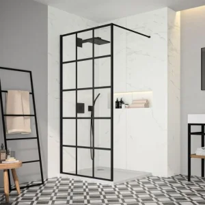 Merlyn Black Framed Squared Wetroom Panel