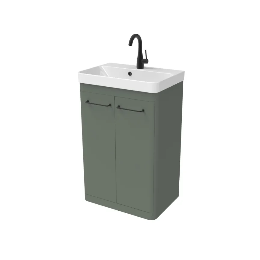 Saneux Hyde 55cm 2 Door Floor Standing Unit - Matte Sage product image - Image 1