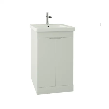 Saneux Indigo 50cm 2 Door Floor Standing Unit - Gloss White