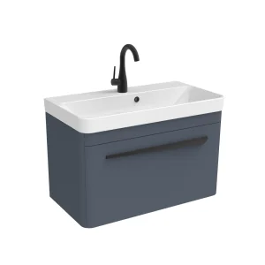 Saneux Hyde 70cm 1 Drawer Wall Mounted Unit - Matte Fiord