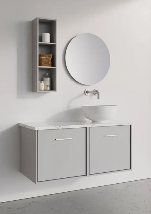 Crosswater Infinity Worktop 1010 Carrara Marble Effect product image - Image 1