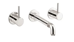 Crosswater Mpro Industrial 3 Hole Wall Mounted Basin Set Chrome