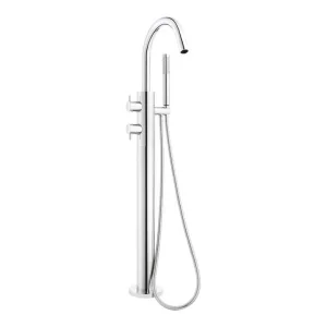 Crosswater Kai Lever Thermo Floor Standing Bath Shower Mixer & Kit Chrome