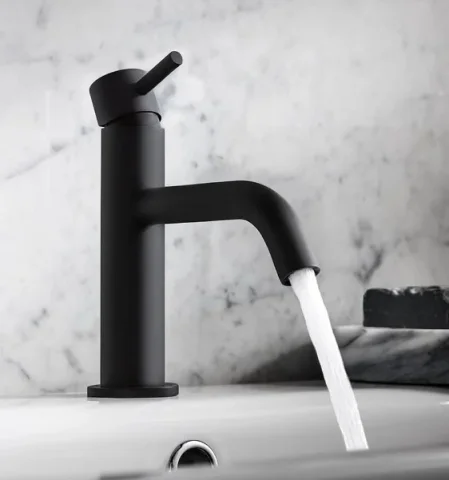 Crosswater Mpro Basin Monobloc No Waste Deck Mounted Matt Black detail view - Image 2