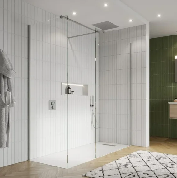 Crosswater Mpro Stream 380x380 Recessed Shower Head Chrome detail view - Image 3