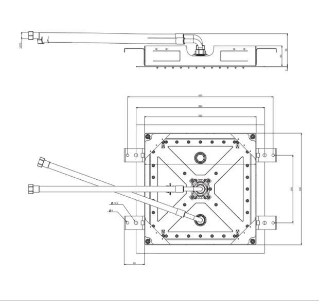 Crosswater Mpro Stream 380x380 Recessed Shower Head Chrome detail view - Image 7