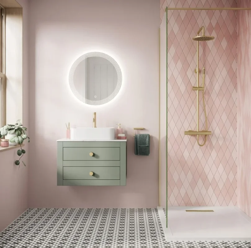 Crosswater Canvass Basin Unit 600 Sage Green detail view - Image 3