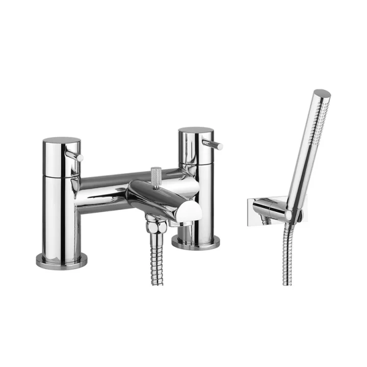 Crosswater Kai Lever Bath Shower Mixer Deck Mounted Chrome detail view - Image 2