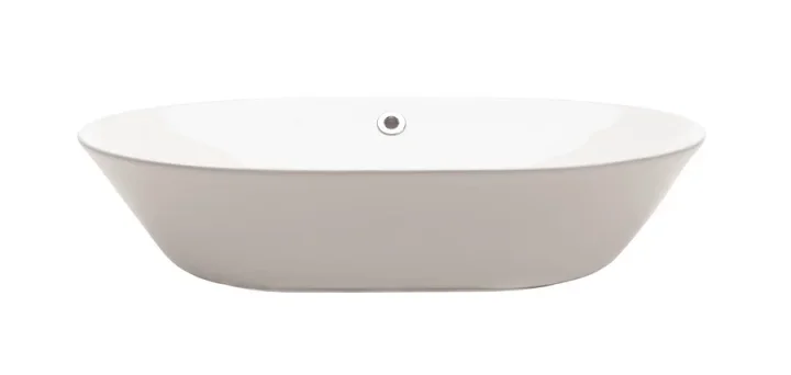 Crosswater Navarre Counter Basin With Overflow 590x420 White product image - Image 1