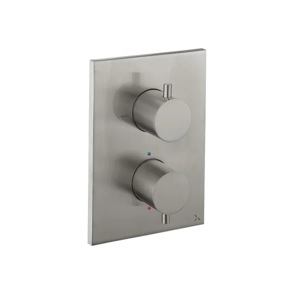 Crosswater Crossbox Mpro 3 Outlet Trim & Levers Stainless Steel Effect