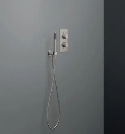 Crosswater Crossbox Mpro 3 Outlet Trim & Levers Stainless Steel Effect detail view - Image 2