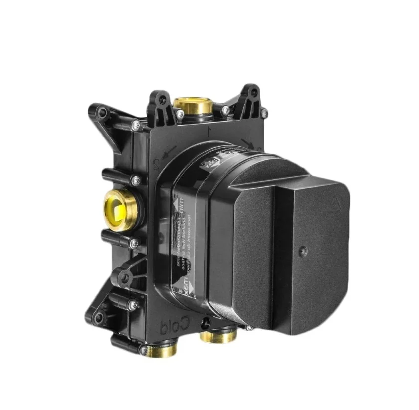 Crosswater Crossbox Mpro 3 Outlet Trim & Levers Stainless Steel Effect detail view - Image 3