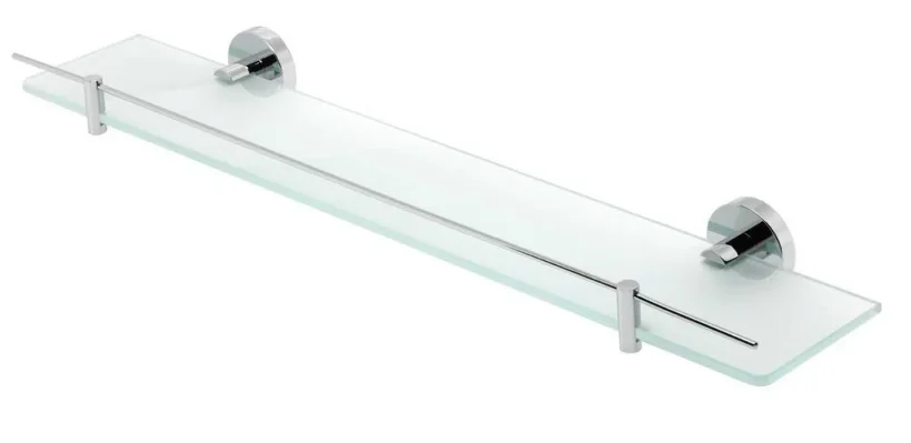 Eastbrook Genoa Glass Shelf With Barrier Chrome product image - Image 1
