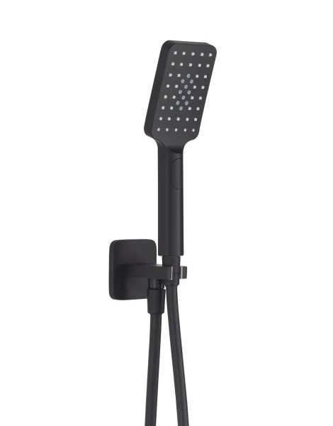 Just Taps Hix Square Shower Set Matt Black