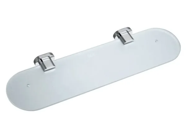 Vado Life Frosted Glass Shelf 530mm (21'') Chrome product image - Image 1