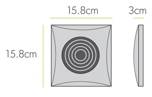 Hib Hush T Fan, Matt Silver 15.8 X D3 technical drawing - Image 2