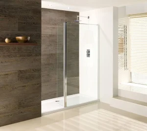 Eastbrook Valliant Walkin 800x1950 Front C/w 300 Flipper 8mm Chrome