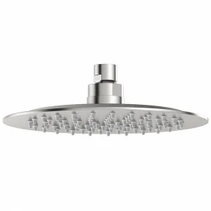 Just Taps Inox Glide Extra Slim Round Overhead Shower 200mm